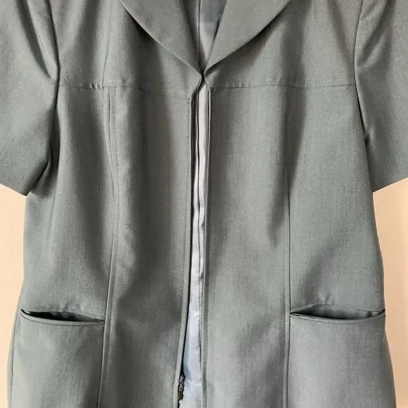 Kasper ASL 2 Piece Pants Suite 12 Short Sleeve Lined Office Career Corp Vintage - Picture 15 of 16